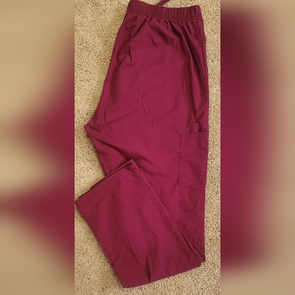 Scrubstar Burgundy Wine Scrub Pants - Size M - Picture 2 of 8
